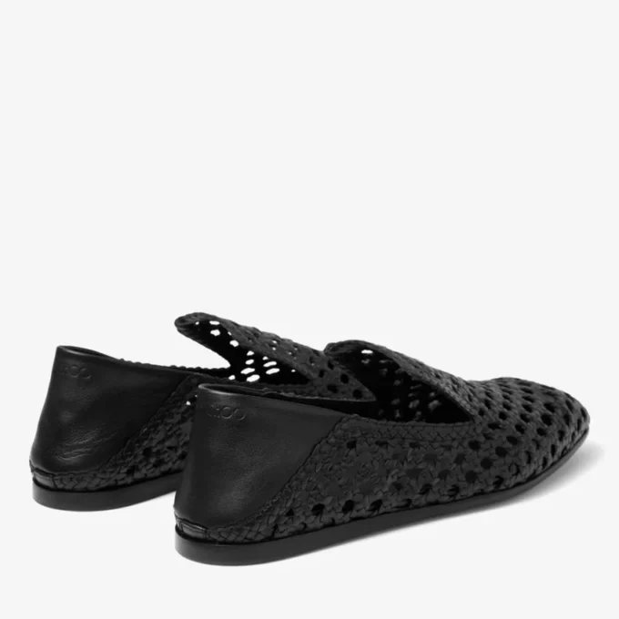 Mocasines Eliot de piel trenzada negra Mocasines Eliot de piel trenzada negra