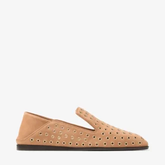 Mocasines Eliot F de ante color toffee con ojales