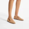 Mocasines Eliot F de ante color toffee con ojales Mocasines Eliot F de ante color toffee con ojales