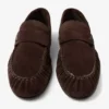 Mocasines Ellis de ante de terciopelo color chocolate