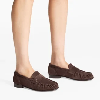 Mocasines Ellis de ante marrón chocolate
