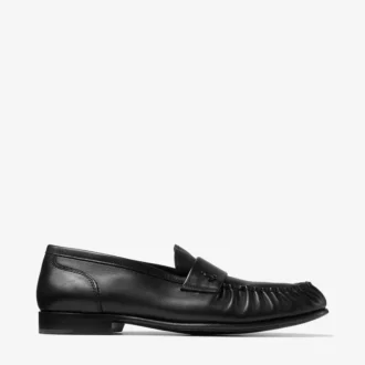 Mocasines Ellis F de cuero suave negro