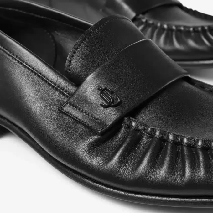 Mocasines Ellis F de cuero suave negro Mocasines Ellis F de cuero suave negro