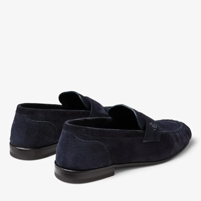 Mocasines Ellis M de ante de terciopelo color medianoche