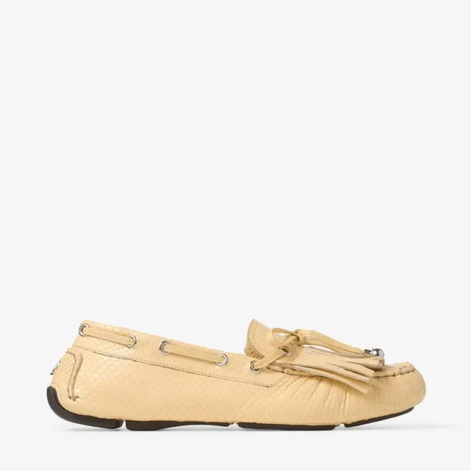 Mocasines Manon F de piel estampada de elaphe