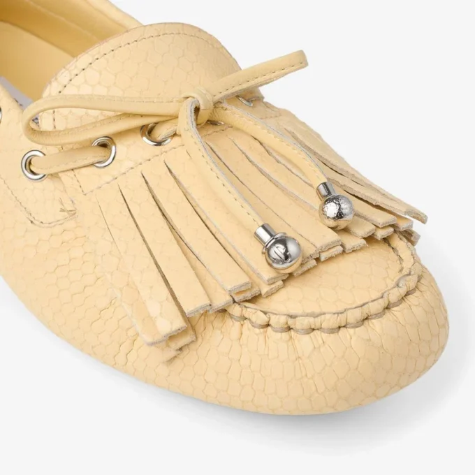 Mocasines Manon F de piel estampada de elaphe