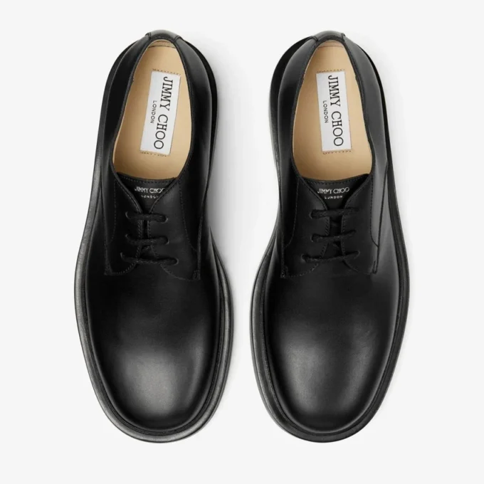Mocasines Rowan Derby en piel de becerro negra Mocasines Rowan Derby en piel de becerro negra
