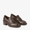 Mocasines Tylor 60 de piel con relieve de cocodrilo en color chocolate