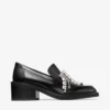 Mocasines Tylor 60 negros de piel de becerro suave con adorno de cristales