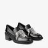 Mocasines Tylor 60 negros de piel de becerro suave con adorno de cristales