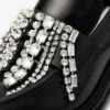 Mocasines Tylor 60 negros de piel de becerro suave con adorno de cristales