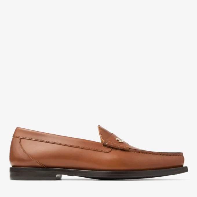 Mocasín Ethan de cuero cepillado mate en color tostado Mocasín Ethan de cuero cepillado mate en color tostado