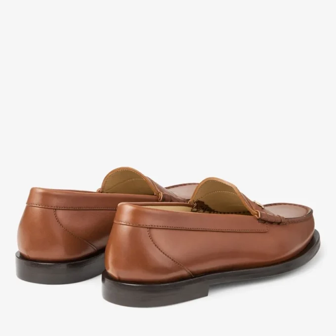 Mocasín Ethan de cuero cepillado mate en color tostado Mocasín Ethan de cuero cepillado mate en color tostado