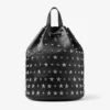 Mochila Jimmy Choo Noir Kei Ninomiya Mochila de piel napa negra con adornos metálicos de estrellas Mochila Jimmy Choo Noir Kei Ninomiya Mochila de piel napa negra con adornos metálicos de estrellas