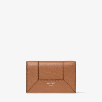 Monedero Diamond Nello M de piel de becerro granulada color tostado