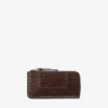 Monedero Dm Lise-Z de piel de becerro con relieve de cocodrilo color chocolate Monedero Dm Lise-Z de piel de becerro con relieve de cocodrilo color chocolate