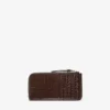 Monedero Dm Lise-Z de piel de becerro con relieve de cocodrilo color chocolate Monedero Dm Lise-Z de piel de becerro con relieve de cocodrilo color chocolate