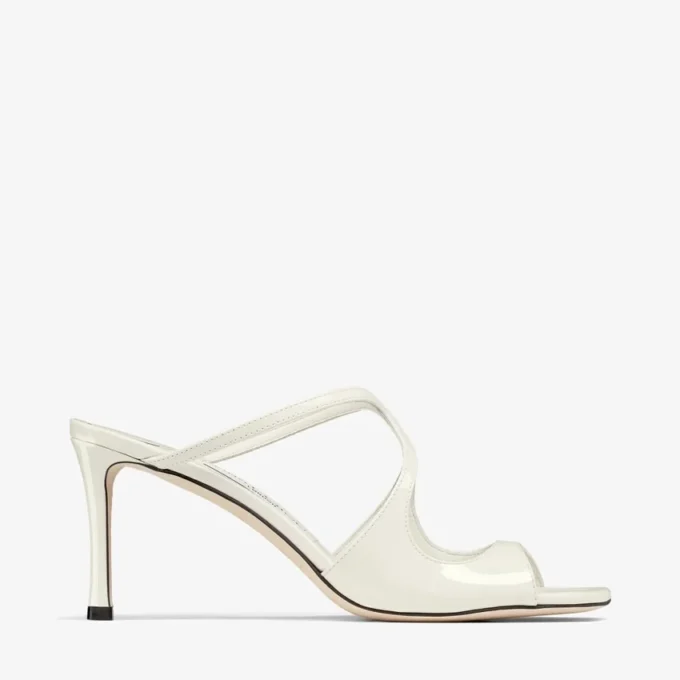 Mules Anise 75 de charol color latte