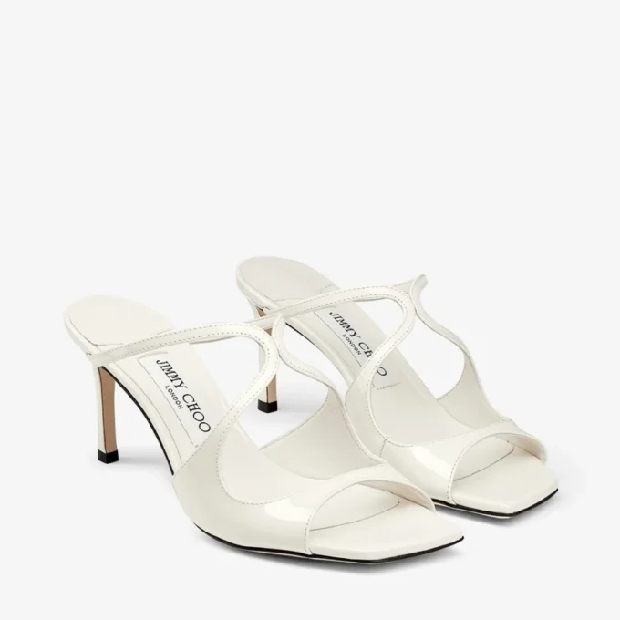 Mules Anise 75 de charol color latte