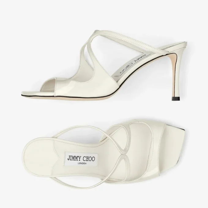 Mules Anise 75 de charol color latte