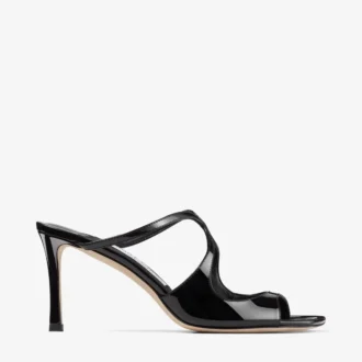 Mules Anise 75 de charol negro