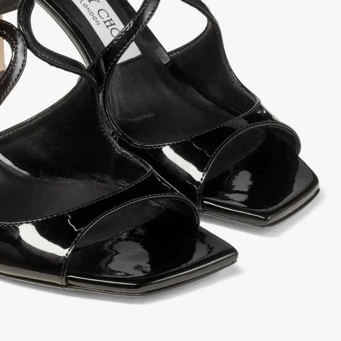 Mules Anise 75 de charol negro