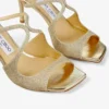 Mules Anise 75 en tejido Dusty Glitter color Platinum Ice
