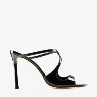 Mules Anise 95 de charol negro