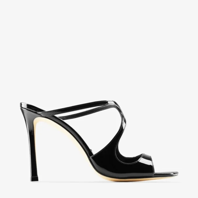 Mules Anise 95 de charol negro