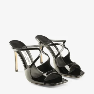 Mules Anise 95 de charol negro
