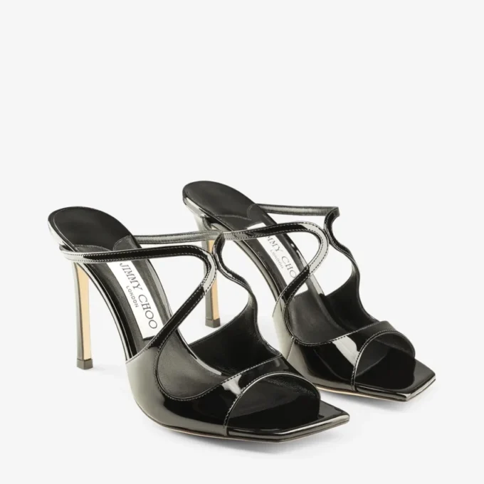 Mules Anise 95 de charol negro