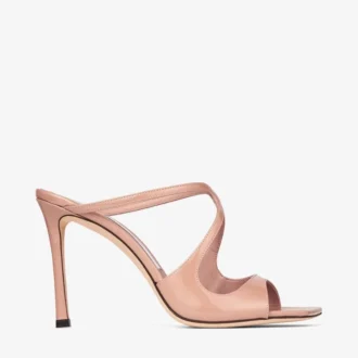 Mules Anise 95 de charol rosa ballet