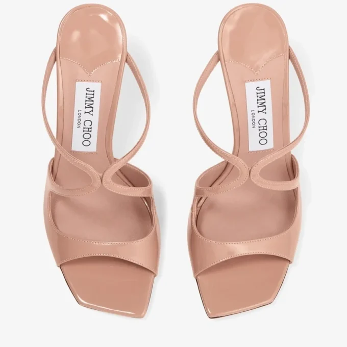 Mules Anise 95 de charol rosa ballet