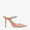 Mules Bing 100 de charol rosa ballet con tira de cristales Mules Bing 100 de charol rosa ballet con tira de cristales