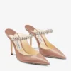 Mules Bing 100 de charol rosa ballet con tira de cristales Mules Bing 100 de charol rosa ballet con tira de cristales