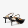 Mules Bing 65 de charol negro con tira de cristales Mules Bing 65 de charol negro con tira de cristales