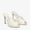 Mules Brigitte 100 de charol color latte