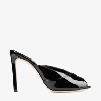 Mules Brigitte 100 de charol negro