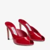 Mules Brigitte 100 de charol rojo rubí