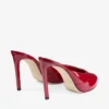 Mules Brigitte 100 de charol rojo rubí
