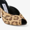 Mules Brigitte 100 de potro con estampado de leopardo natural