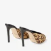 Mules Brigitte 100 de potro con estampado de leopardo natural