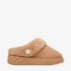 Mules Diamond Maxi F Mules de ante color toffee con piel de oveja