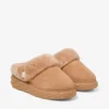 Mules Diamond Maxi F Mules de ante color toffee con piel de oveja
