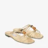 Mules Lova de piel napa metalizada dorada con abalorios Mules Lova de piel napa metalizada dorada con abalorios