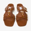 Mules Lova Mules de ante en tonos marrones con abalorios