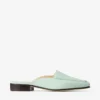 Mules Slide de piel nobuk color menta Mules Slide de piel nobuk color menta