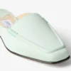 Mules Slide de piel nobuk color menta Mules Slide de piel nobuk color menta