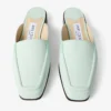 Mules Slide de piel nobuk color menta Mules Slide de piel nobuk color menta
