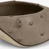 Mules Vivi 65 de piel de avestruz en color topo Mules Vivi 65 de piel de avestruz en color topo